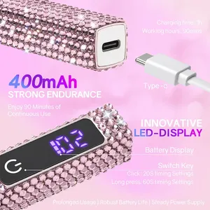 Lampe de séchage portable rechargeable, mini-séchoir à ongles avec écran LED, séchoir à ongles USB, lampe UV LED, design stylo-lampe torche - Product Image 6