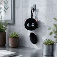 Boneka Kucing Super Lembut Bersertifikat EN71 dengan Ekor Bergerak, Hadiah Tahun Baru, Mainan Santai untuk Lansia, Edukasi Dini, 8 Inci