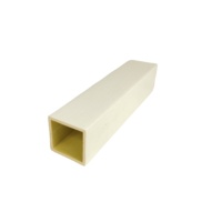Melinco 50*50mm Revêtement intérieur en tube carré en PVC, fausses poutres creuses flexibles, tuyauterie en plastique composite bois WPC pour la décoration