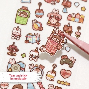 Mini autocollants décoratifs mignons pour étudiantes, petits autocollants imperméables pour usage quotidien - Product Image 3