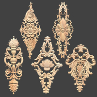 Appliques et incrustations en bois de caoutchouc sculpté pour cuisine salon maison bureau hôtel armoire à manger décoration pour usage domestique