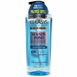 Kerasys Keratin Amino Acid Bond Silky Moisture Gel <b>Shampoo</b> 600ml Damaged/Sensitive Hair Frizz-Free Smooth Hydration Repair - Product Image 2