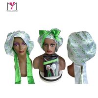 Emballage de bonnet d'accessoires pour cheveux Boîte à bonnet personnalisée en satin de soie Boîte à bonnet pour médicaments avec logo privé