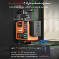 DongCheng 360 °   Niveau laser vert 3D rotatif à 12 lignes, outil de marquage professionnel pour la construction en extérieur, batterie au lithium avec support