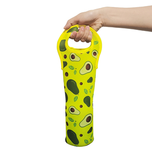 Süblimasyon Baskılı Tek Şişe Şarap Taşıma Çantası, Yalıtımlı Neopren Şarap Şişesi Soğutucu Çantası, Promosyon İçin - Product Image 4