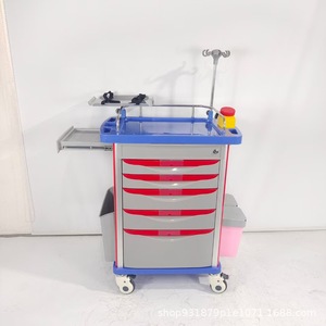 Kairui Medical Treatment Cart ABS Material 5 <b>Drawers</b> With <b>Tray</b> And Basket For Hospital Use - Product Image 3