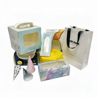 Boîte à mini-cupcakes, emballage pour petits gâteaux, boîte à gâteaux, vente chaude, impression personnalisée sur la poignée, emballage en papier pour petits gâteaux, boîte cadeau