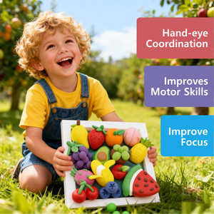 Kit de loisirs créatifs en argile auto-durcissante pour cadre photo, thème fruits, non toxique, sans cuisson, sûr pour les enfants, personnalisable, jouet éducatif, cadeau - Product Image 3