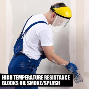 Protector Facial de Seguridad para Pulir y Cortar, Máscara Protectora Facial Resistente a Impactos para Trabajos Químicos y Carpintería (Amarillo) - Product Image 3