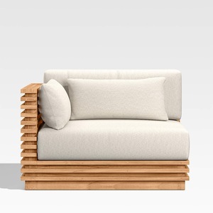 Mobilier d'<span class=keywords><strong>extérieur</strong></span> pour hôtel Ensemble de canapés sectionnels en teck Modules personnalisés Ensemble de canapés d'<span class=keywords><strong>extérieur</strong></span> pour hôtel en forme de L - Product Image 3