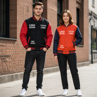 Veste de baseball universitaire personnalisée avec logo brodé, streetwear pour hommes et femmes, vintage, imperméable, col montant classique, coupe-vent