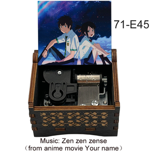 Boîte à musique en bois à remonter Sankyo Musical Movement, thème Anime Your Name Kimi No Na Wa <span class=keywords><strong>Zen</strong></span> <span class=keywords><strong>Zen</strong></span> <span class=keywords><strong>Zense</strong></span>, cadeau vintage pour fans et amis - Product Image 4
