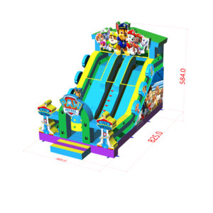 Château gonflable pas cher Tongxin Paw Patrols avec toboggan, PVC de qualité commerciale, protection UV, installation facile pour enfants et adultes - Product Image 4