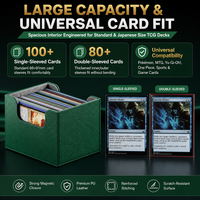 Boîte de rangement pour cartes de jeu de société Yugioh en cuir PU, accessoires de collection, boîte à cartes à rabat, vente en gros