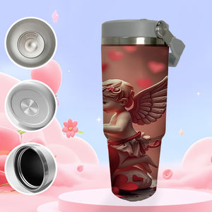 Vasos Personalizados Retro <span class=keywords><strong>de</strong></span> 30 oz con Diseño <span class=keywords><strong>de</strong></span> Pareja <span class=keywords><strong>de</strong></span> Ángeles para San Valentín, Estilo Vintage Único para Celebraciones Románticas, Disponibles en EE. UU. - Product Image 2