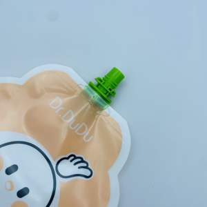 Non BPA <b>Reusable</b> 148ml Double Zipper <b>Food</b> Grade PE Spout <b>Pouch</b> with Gravure Printing Screw Cap for <b>Baby</b>/Pet <b>Food</b> - Product Image 5