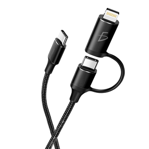 Cable ELE-GATE tipo C a 8 pines, 1 metro, trenzado de nailon para carga y transferencia de datos de dispositivos móviles, alta durabilidad, sin enredos - Product Image 2