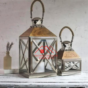 Decoración de mesa, candelabro de acero de primera calidad, Juego de 2 farolillos para velas de suelo de jardín para boda - Product Image 2