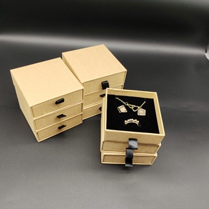Natural Eco Jewelry Drawer <b>Box</b> | Ribbon Tab Sliding Case with Foam | 20Y Source - Product Image 4
