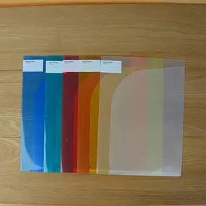 Pasta de bolso dupla face A4/A3 atacado pastas de arquivo com tampa transparente colorida