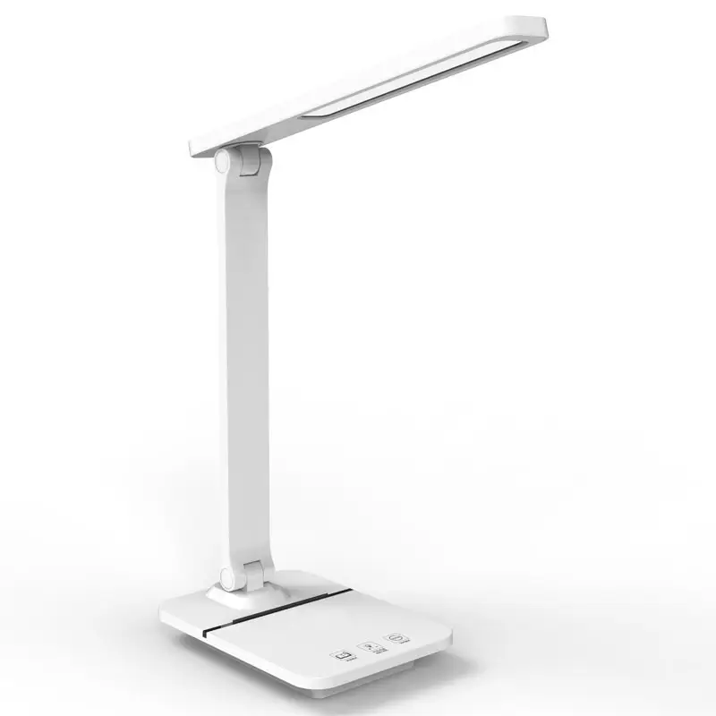 Hot sale Led Desk Lamp foldable Lamp Stepless Dimming With USB Port Phone Holder Desk Lamp With Wireless Charger and output