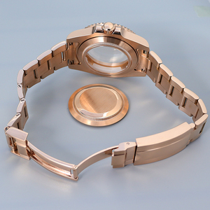 <span class=keywords><strong>GMT</strong></span> 40mm Caja de reloj de oro rosa Cristal de zafiro Correa de acero inoxidable Ajuste NH34 NH35 NH36 ETA2824 PT5000 Movimiento 100M Impermeable - Product Image 6