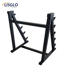 Support de rangement commercial robuste en acier pour 5 barres de musculation, support fixe pour barres droites et <span class=keywords><strong>EZ</strong></span> <span class=keywords><strong>Curl</strong></span>, équipement de gym personnalisable avec logo - Product Image 2