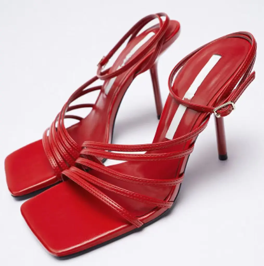 DEleventh shoes TH002 ladies designer heels quality women shoes Custom belt buckle solid color red orange blue high heel sandals