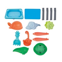 Table de jeu d'extérieur pour enfants, sable et eau, pour la plage, avec outils et sablier, 11 pièces