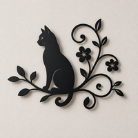 Décoration Murale Personnalisée en Métal 3D : Art Mural en Fer Forgé pour Mariage et Anniversaire, Ornement Mural Déco Animal et Végétal