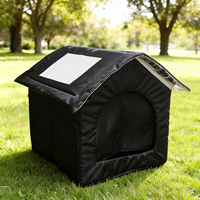 LKS LKS364 Maison pour chats errants d'extérieur, étanche, résistante aux intempéries, toutes saisons, avec toit en feuille d'aluminium