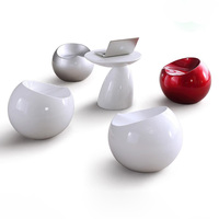 Chaises de réception de bureau créatives en forme de pomme pour restaurant commercial, meubles de salle d'attente, salon, canapé moderne, chaise boule