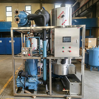 Machine à glace industrielle en tubes, production quotidienne de 15 tonnes, refroidie par eau, compresseur à vis pour usine chimique