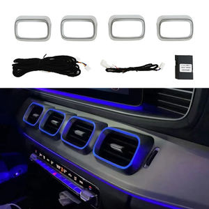CKCP, 64 colores LED, Control Central, salida de aire, embellecedor de ventilación, luz ambiental de ventilación delantera, 4 Uds. Para Mercedes Benz GLE/<span class=keywords><strong>GLS</strong></span> X167 W167 - Product Image 3