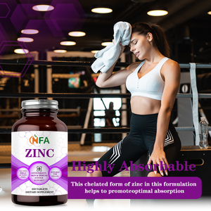 Tabletas de Zinc OEM ODM Sin Gluten, Sin Lácteos, Apoyo al Sistema Inmunológico y Antioxidante, Absorción, Crecimiento Celular, Formación del ADN - Product Image 3