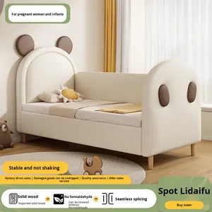 <span class=keywords><strong>Culla</strong></span> per Bambini in Legno Massello con Sponda Estensibile, Design Minimalista Moderno per Ragazzi e Neonati - Product Image 2