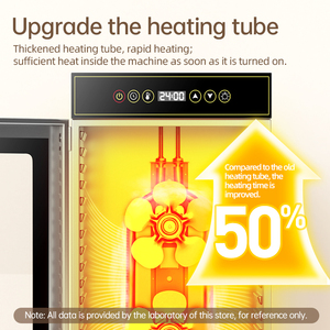 Déshydrateur alimentaire électrique 18 plateaux en acier inoxydable, séchoir à air chaud efficace pour viande séchée, champignons, saucisses, herbes et friandises pour animaux - Product Image 4