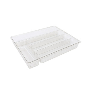 Transparent <b>Storage</b> <b>Box</b> Rectangular Space Saving <b>Drawer</b> Organizer For Kitchen Cutlery Chopsticks Knives Forks - Product Image 4