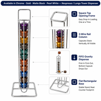 Support à capsules de café Cactus, 52 compartiments, double face, rotatif, en métal, organiseur de capsules de café, support de rangement pour capsules Nespresso, comptoir