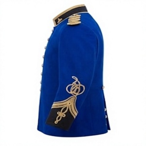 Royal Blue Ceremonial Uniform Jacket Style Formal Men's Outerwear Custom Logo Badge Uniform - Product Image 4