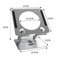 Support pliable pour tablette avec base rotative à 360°, support pour tablette et PC compatible avec iPad Pro/Air/Mini et plus encore