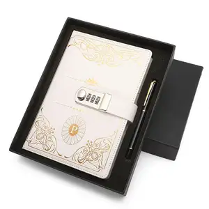 Embossed Leather Diary Ready Hard Covers Diaries Custom Pu Ruled Hand Dairy Note Books With Lock And Key