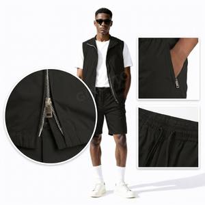 Ensemble 2 pièces prêt à expédier : Gilet léger zippé et short – Tenue d'<span class=keywords><strong>été</strong></span> technique pour <span class=keywords><strong>homme</strong></span> - Product Image 3