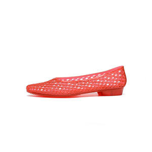 Chaussures plates en gelée argentée scintillante, style ballerines, à enfiler, transparentes, à lacets, décontractées et habillées - Product Image 3