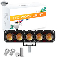Feux de route LED LKT 5 yeux pour voiture et moto, projecteurs 5smd 30w 12-24v, barre lumineuse de travail LED, puce 3570, feux antibrouillard, accessoires pour voiture et moto