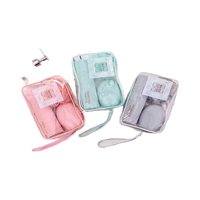 Trousse de Toilette Portable en Plastique Durable, Sac Transparent en PVC avec Fermeture Éclair pour Rangement Domestique, Organisation et Voyages d'Affaires Transfrontaliers