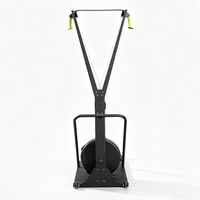 Simulador de Crossfit con Resistencia al Aire, Entrenador Cardiovascular de Cuerpo Completo, Pantalla LED, Construcción de Acero, Capacidad de 150 kg, Ruedas de Transporte
