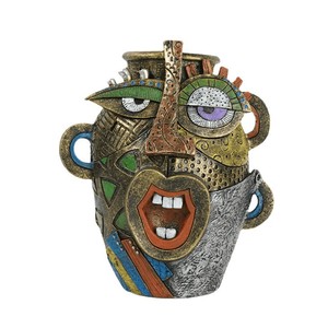 Vase Amusant Grande Bouche en Résine, Ornements Exagérés, Sculpture Visage de Dessin Animé à l'Expression Drôle, Décoration Créative Tendance pour la Maison et le Bureau - Product Image 5