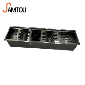 不锈钢豪华厨房水槽碗架 & 刀架带排水板餐厅厨房水槽 - Product Image 1