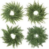 Couronne de bougies artificielle réaliste en cèdre de 30 cm, fausse couronne de cèdre pour porte-bougie, décoration de centre de table de Noël